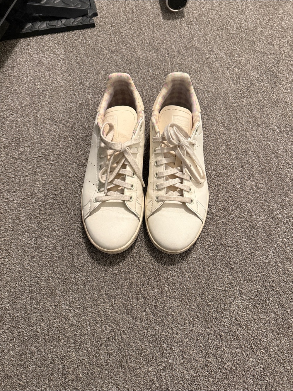 Classic men adidas Stan smith Cream Lace-Up Sneakers